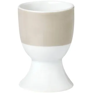 van Well Eierbecher "Vario" Porzellan, spülmaschinen- und mikrowellengeeignet, taupe, weiß