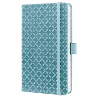 Sigel JN118 Notizbuch A6 liniert blau, Tagebuch Jolie, Hardcover, Gummiband, Stifteschlaufe, Einstecktasche, vegan, aus nachhaltigem Papier