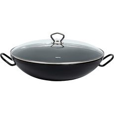 Riess WOK m.Glasdeckel 36cm, Pfanne + Kochtopf, Schwarz