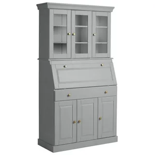 Home Affaire »Rosi im Landhausstil« Schreibtisch aus Massivholz, mit Vitrine, in 2 Breiten,