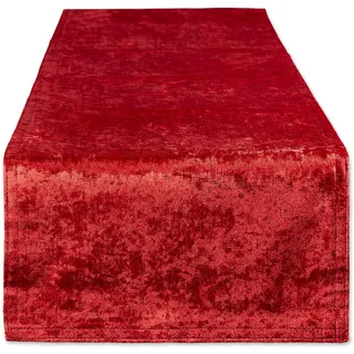 DII Velvet Collection Tischplatte:, Polyester, Rot/Ausflug, einfarbig (Getaway Solids), Table Runner, 14x72