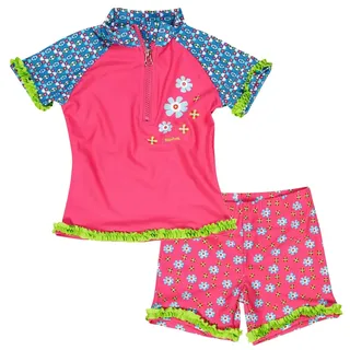 Playshoes zweiteilig Schwimmshirt Badeshorts Badebekleidung Unisex Kinder,Blumen,74-80