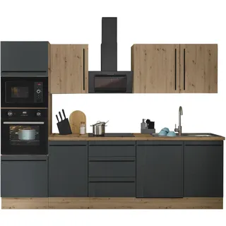 kochstation Küchenzeile Florida 280 cm schwarz