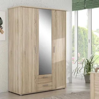 Forte Kleiderschrank Eiche Sonoma Nachbildung B/H/T: ca. 139,2x200,8x59,6 cm - Eiche