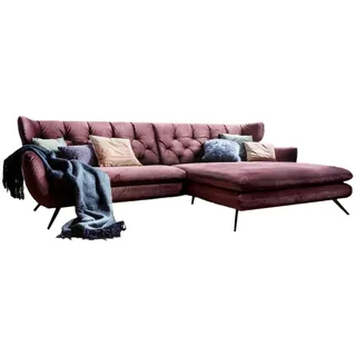 KAWOLA Eckcouch Polyester 2-Sitzer Lila