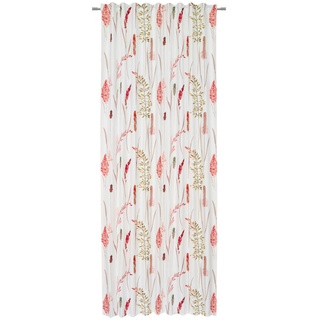 Esposa Fertigvorhang , Rot , Textil , Blume , 135x245 cm , Oeko-Tex® Standard 100 , mit Kombiband , Heimtextilien, Vorhänge, Fertigvorhänge, Sonstige Fertigvorhänge