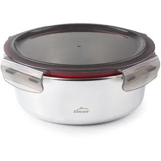 Lacor 64616 – Ecoinox runder Lebensmittelbehälter, Edelstahl... | Silber
