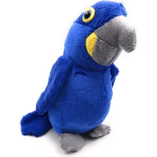 Onwomania Plüschtier Kuscheltier Stoff Tier Papagei blau Hyazinth Ara 16 cm - Blau