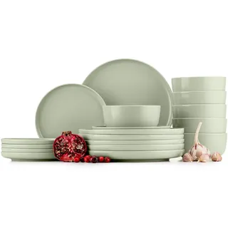Konsimo VICTO Tafelservice 18-tlg. matt beige/grün/grau