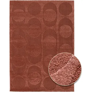 Primaflor COSMO Point Hochflorteppich 160 x 230 cm Dunkelrot