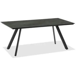 Niehoff Garden Gartentisch , Anthrazit, Graphitfarben , Kunststoff , Betonoptik , rechteckig , Stativgestell , 95x76x200 cm , wetterbeständig , Gartenmöbel, Gartentische, Gartentische