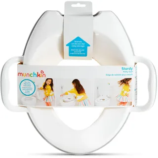 Munchkin Stabiler Toilettensitz | Toilettensitz für das Töpfchentraining mit Griffen und Standbeinen | Ideal für Kleinkinder und Kinder | Grau