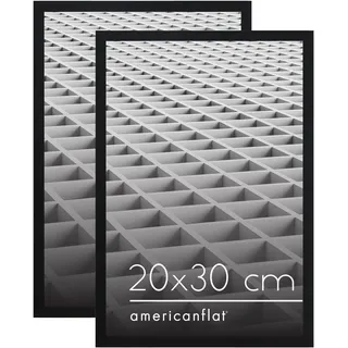 Americanflat Bilderrahmen schwarz 20x30 cm 2er Set
