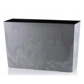 HowHomely Blumentopf Grau 36 x 56 x 19 cm Pflanzkübel Groß Außen mit Bewässerungssystem - Pflanzkübel Rechteckig Betonoptik für Deko Wohnzimmer und Garten