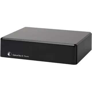 Pro-Ject Optical Box E Phono, Phono Vorverstärker mit A/D Konverter & Line In/Out (Schwarz)