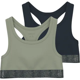NAME IT Nkfshort Top 2p Noos Bustier, Seagrass, 116, EU