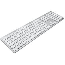 Macally BTWKEYMB-DE, erweiterte Quick-Switch Bluetooth Funk-Tastatur für Mac, PC, iOS und Android, Ziffernblock, deutsches QWERTZ Layout mit Umlauten, Alu-Design