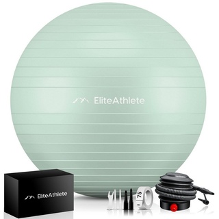 EliteAthlete EliteAthlete® Gymnastikball Sitzball Büro ergonomisch mit Anti Burst System - Fitness Pilates Schwangerschaft - Schwangerschaftsball Fitnessball Yogaball - Yoga Ball inkl. Luftpumpe