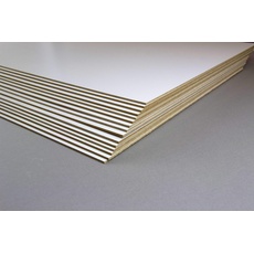 10 Stück Zuschnitte MDF Holzwerkstoff Platten Einseitig Weiß lackiert 40x60 cm 2,5 mm stark 60x40 cm Format passgenau in mm 400 x 600