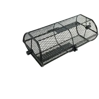 TAINO Grillkorb 43 x 18,5 x 15,5 cm Metall Schwarz