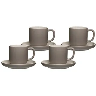 Ritzenhoff & Breker Espressotasse mit Untertasse 0,1 l Taupe 4 St.