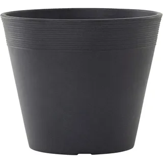 Siena Garden Pflanzentopf , Anthrazit , Kunststoff , rund , 36 cm , Dekoration, Blumen & Blumentöpfe, Übertöpfe