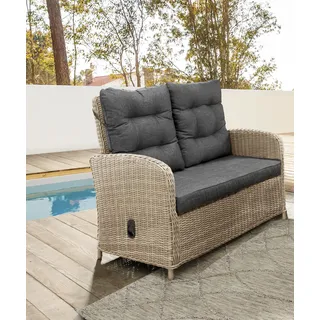 Destiny Loungesofa »MERANO II«, Aluminium, Polyrattan, 2er Sofa, inkl. Auflagen