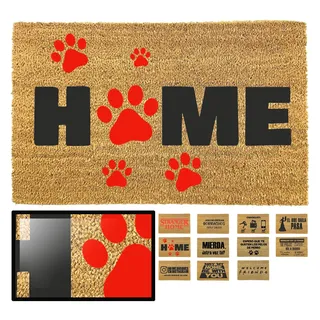 LUCA HOME Fußmatte für den Eingang des Hauses, originell und lustig, aus natürlicher Kokosfaser, 33 x 60 cm, ideal für Außentüren, Flure und Hauseingänge