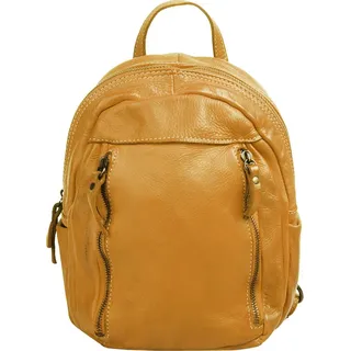 Cluty Cityrucksack, echt Leder, Made in gelb