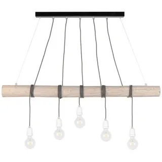 Hängeleuchte , Schwarz, Hellgrau, Weiß Hochglanz , Holz, Metall, Keramik , Kiefer , massiv , rechteckig , 68x140x115 cm , Fsc , Lampen & Leuchten, Leuchtenserien