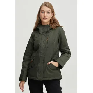 Oxmo OXBellissa Damen Winterjacke Damenjacke Jacke gefüttert mit Kapuze, - L