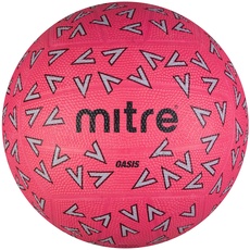 Mitre Oasis Netzball, äußerst strapazierfähig, toller Grip, stylisches Design, Pink, Grau, Schwarz, Ballgröße 4