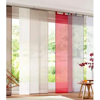 OTTO home Schiebegardine "Xanten" Klettband 2 Stk. tlg. 2-er Set, mit Befestigungszubehör, Breite 57 cm, Raumteiler, modern, grau