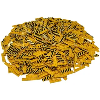 LEGO® 1x4 Fliesen Bunt Baustelle Absperrung - 2431pb725 NEU! Menge 50x - Bunt