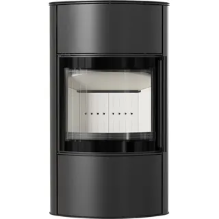 Kaminofen aus Stahl KRATKI BJORN Hoch 10 kW Ø 150 mit Türfeder - Schwarz