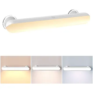Schminktisch Licht mit aufklebbarem Saugnapf (Starke Haftkraft), Schminktisch Beleuchtung mit 5000mAh Wiederaufladbar, Dimmbar LED Schminklicht Spiegel Kabellos Lampe Make Up mit Fernbedienung Magnet