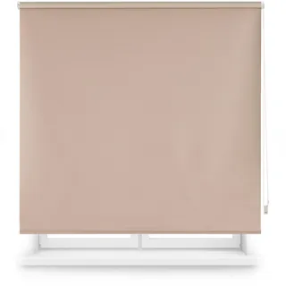 Blindecor Verdunkelungsrollo nach Maß | Elfenbein | 110 x 230 cm (Breite x Höhe) Stoffgröße 107 x 225 cm | Verdunkelungsrollo für Fenster