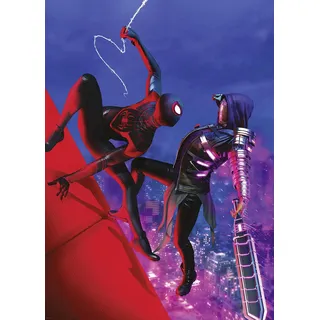 KOMAR Wandbild- Marvel Spider-Man Fight - Größe 50 x 70 cm - Poster, Kinderzimmer, Dekoration - gerollt ohne Rahmen