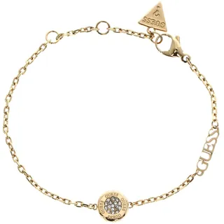 GUESS Matelassé Armband mit goldenem Coin und Kristall