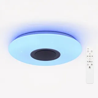 Horevo LED Deckenleuchte Farbwechsel 36W Ø50cm Groß Deckenlampe Sternenhimmel mit Fernbedienung Bluetooth Lautsprecher Dimmbar Sternenhimmel Musik Lampe für Kinderzimmer Schlafzimmer Kinder Geschenk