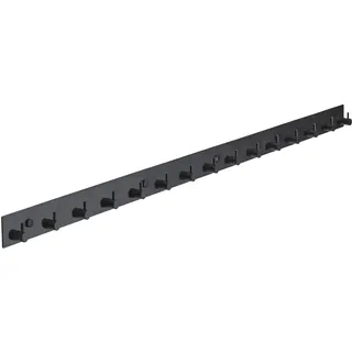 Brute Strength - Garderobenständer - 16 Haken - 109 cm - Edelstahl - Türhaken für Küche, Hakenleiste schwarz, Wandgarderobe, Bad, Wohnzimmer und Flur für Mützen Schals Handtaschen - Handtuchhaken