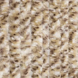 Moritz Flauschvorhang aus Chenille 90 x 220 cm braun grau meliert Türvorhang als Fliegenschutz Insektenschutz für Camping Wohnwagen - Braun, Grau