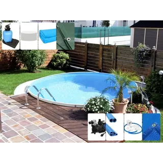 Stahlwandpool IBIZA ALL INKLUSIV Rundbecken / Rundpool 1,20 m hoch Folie 0,6 oder 0,8 mm