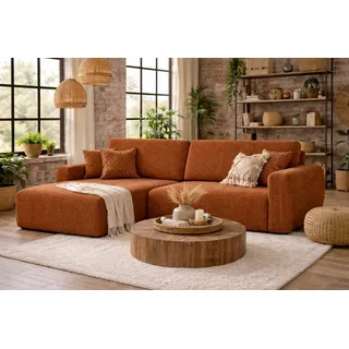 kaiser möbel Eckcouch Cord 2-Sitzer Orange