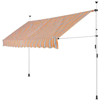 DETEX Klemmmarkise 350 cm orange/weiß