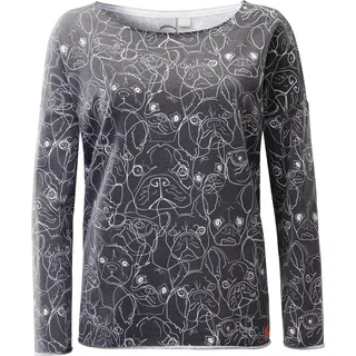 LPO Sweatshirt »SWEAT LUMDSEN WOMEN«, modischer Allover-Print, grau