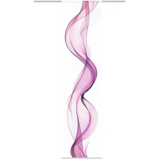 Home fashion 87065-763 245x60cm Schiebevorhang Digitaldruck Edmonton, Dekostoff-Seidenoptik, Beere, Violett