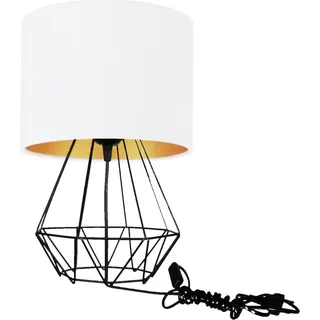 Moderne Lampe Schreibtischlampe Tischlampe Tischleuchte Nachttischlampe Leuchte Weiß-Gold aus Serie N230 (N230-N1-WG) - Weiß, Gold