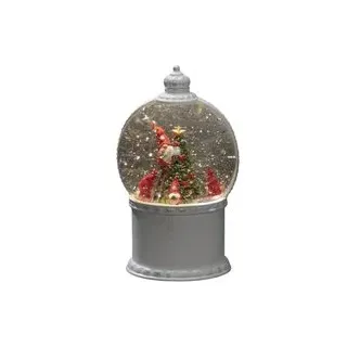 Konstsmide 4300-200 LED-Laterne Weihnachtsmann Warmweiß LED Weiß mit Wasser gefüllt, Timer