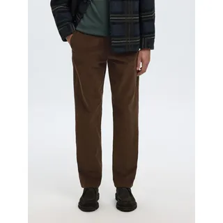 SELECTED Cordhose »SLH196-STRAIGHT MILES CORD PANT W NOOS«, braun